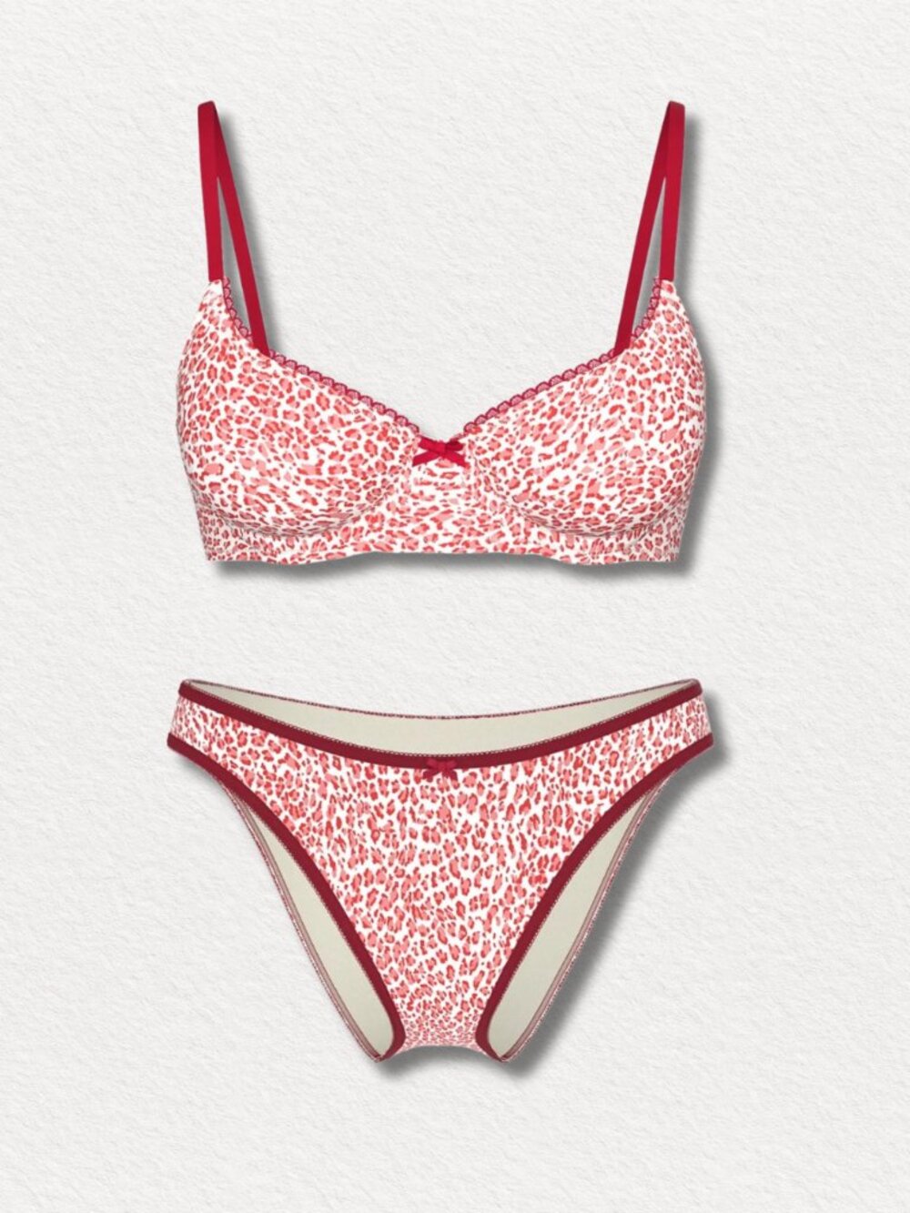 PINK by Frankie's Bikinis Red Leopard Set — $45, Top Sz S / Bottoms Sz XS